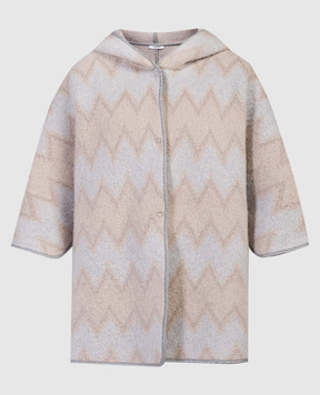 Peserico Poncho with lurex in a geometric pattern S22063F059200A