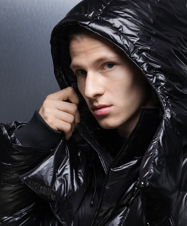 A Cold Wall - Black down jacket with logo ACWMO182A - shop with