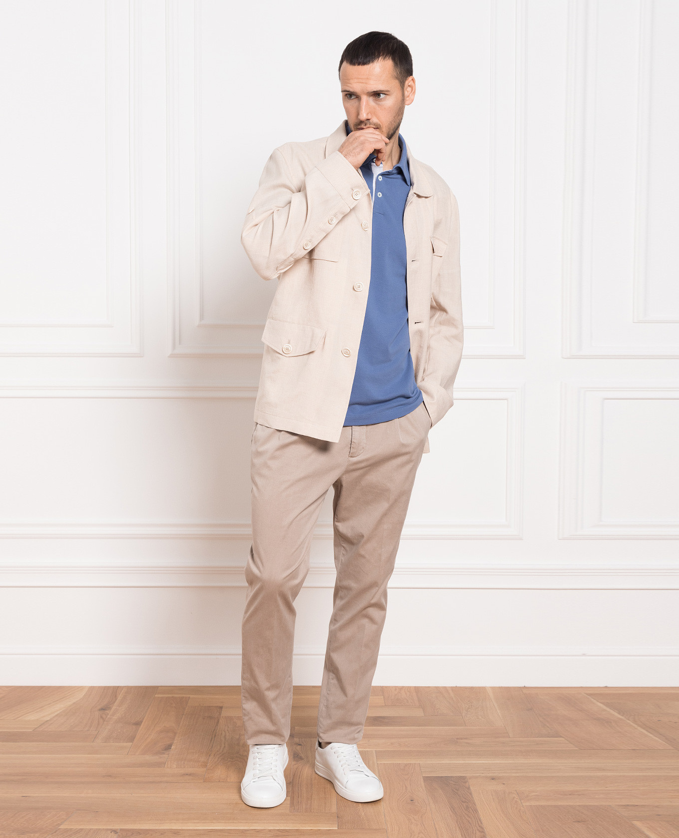 

Beige linen and wool jacket Brunello Cucinelli