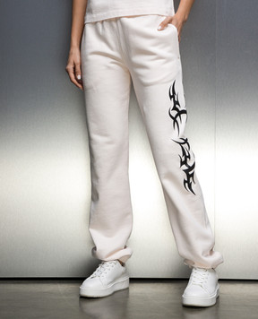 Heron Preston Pink joggers with textured graphic print HWCH003F23JER005