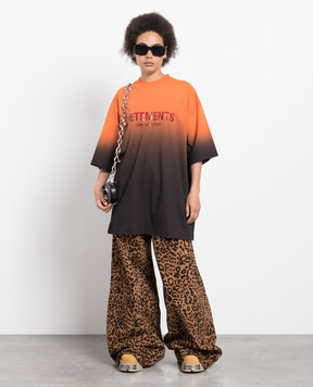 Vetements Brown jeans in a leopard print UE54PA360L