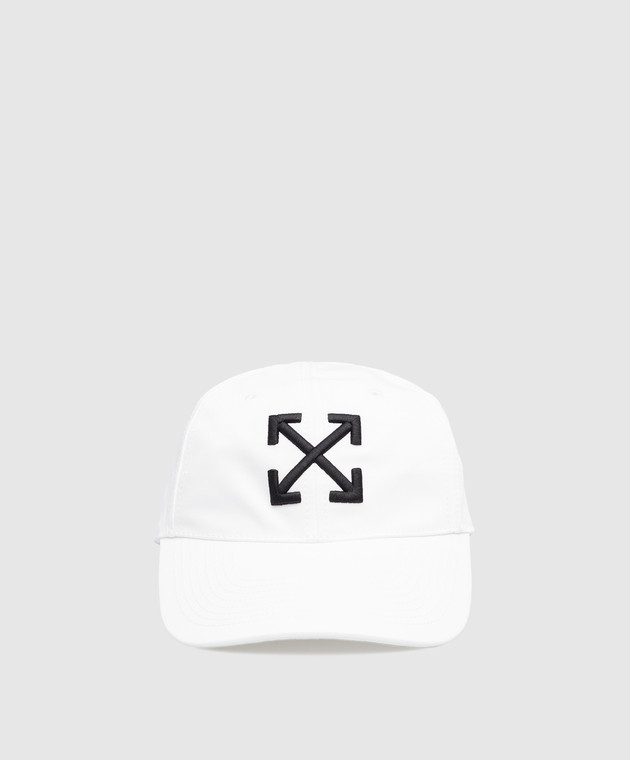 Off-White White Arrow Baseball Cap with Black Embroidered Logo Off-White Arrows-Embroidered Cap In Black - 38% Off  main image 2