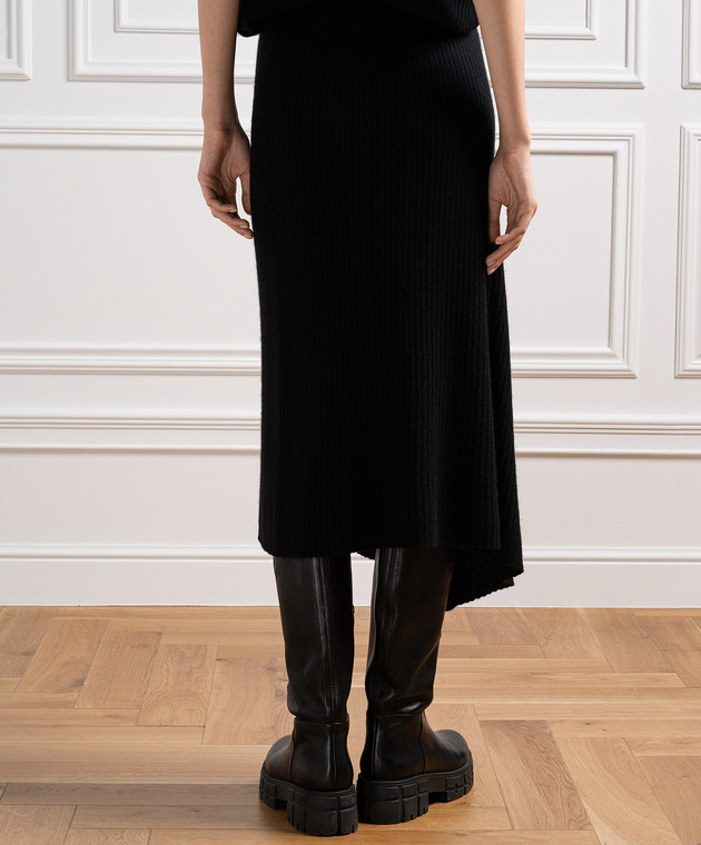 Max Mara - Verna black ribbed wool and cashmere skirt VERNA
