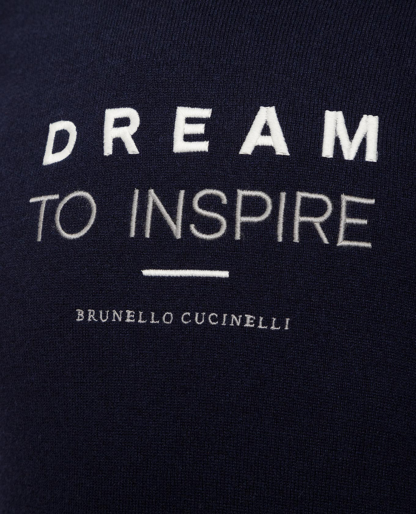 Navy blue cashmere embroidered golf Brunello Cucinelli 5