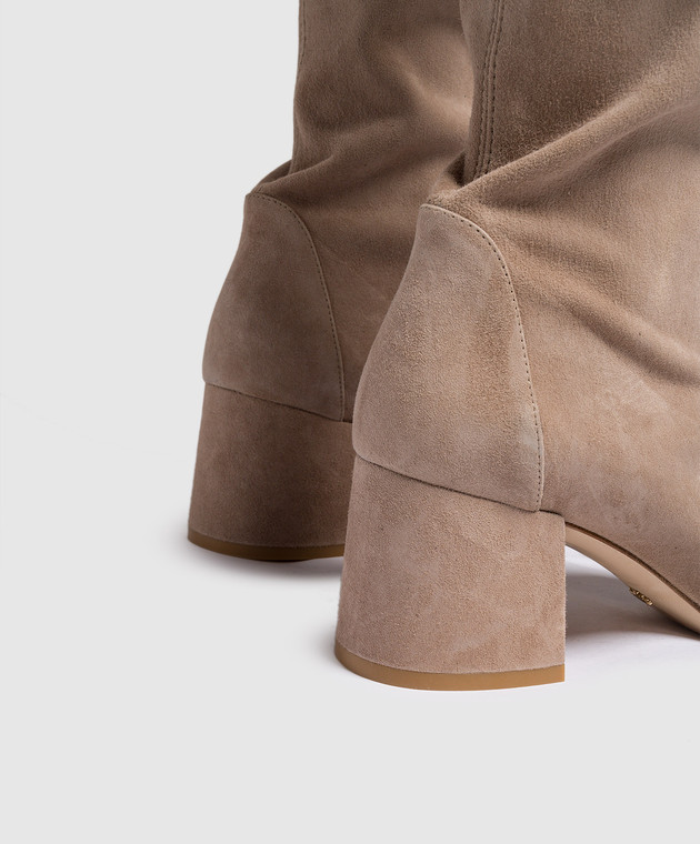 Stuart Weitzman - Flareland Boot in beige suede with