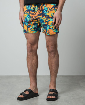 Vilebrequin Moorise Octopus Tie & Dye Orange Swim Shorts MSOC4F32