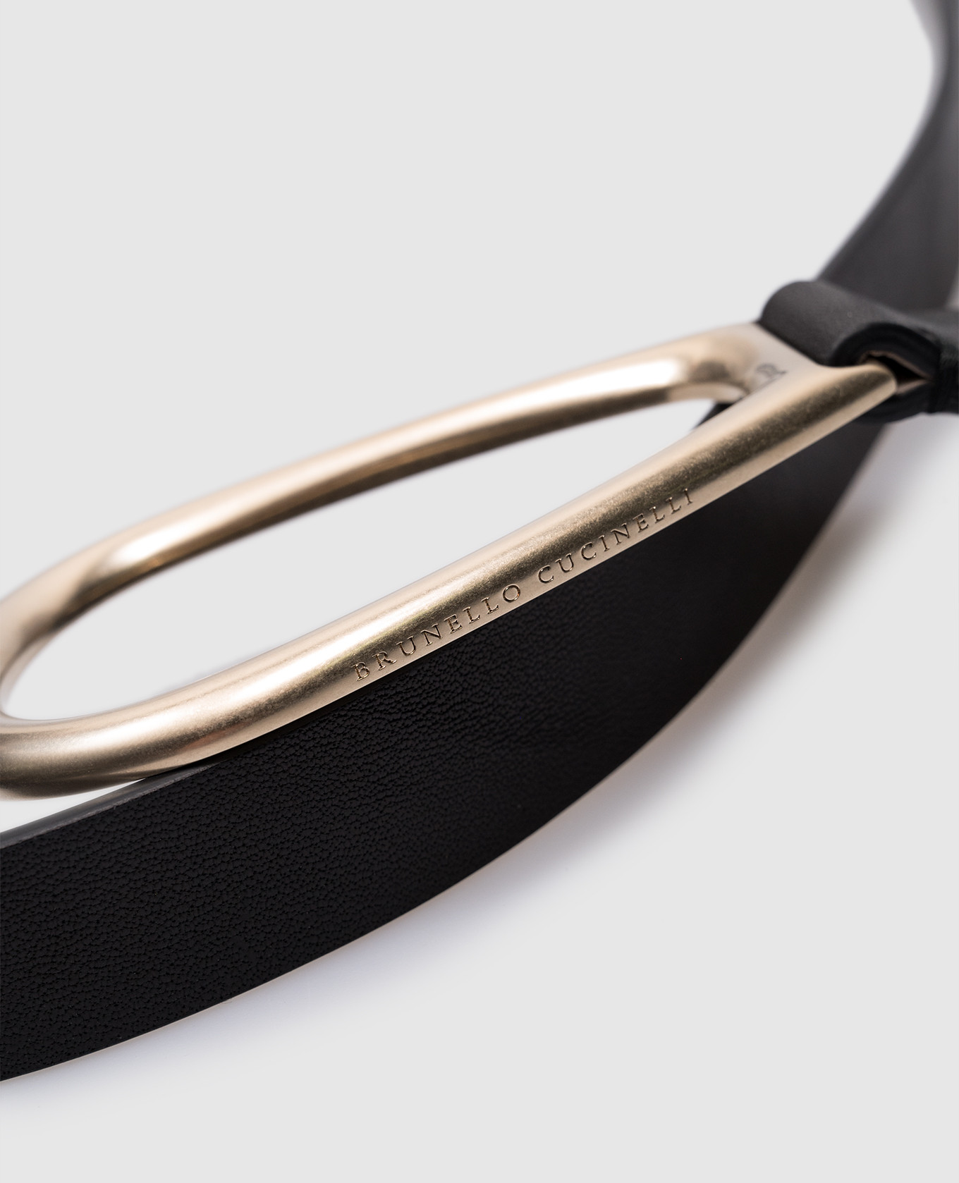 

Black leather belt in two turns Brunello Cucinelli