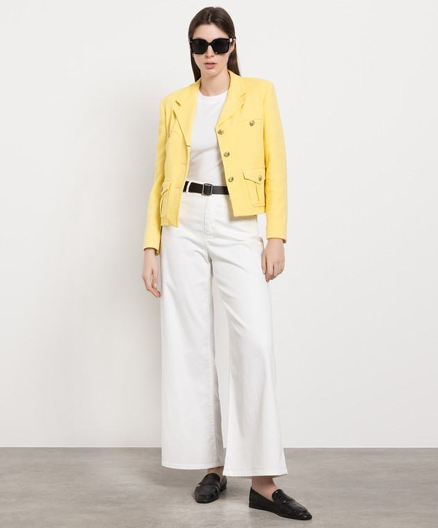Max Mara Weekend - Negelia yellow tweed double-breasted jacket 