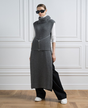 Jil Sander Gray dress made of wool with a scar J02CT0220J14511