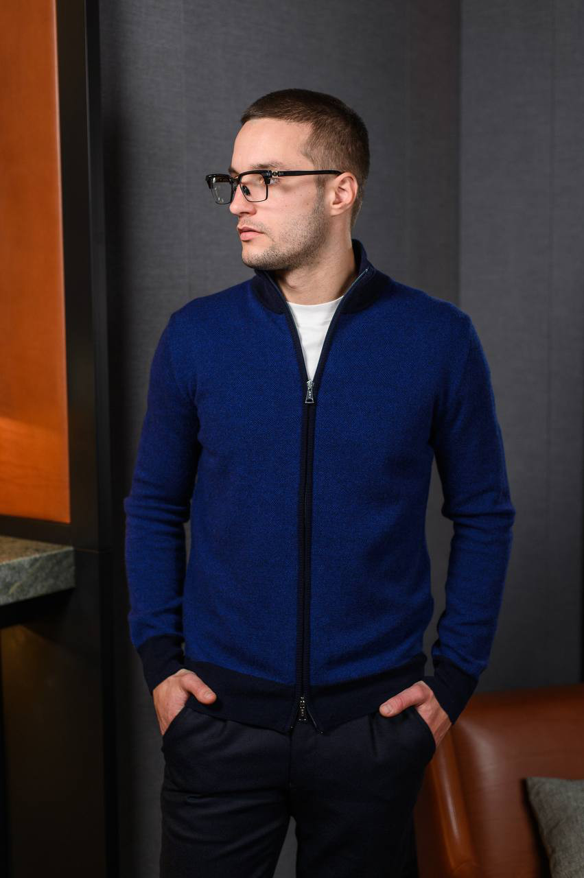 

Blue wool and cashmere cardigan Cashmere&Whiskey