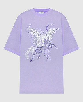 Vetements Purple T-shirt with a print UE64TR755VV
