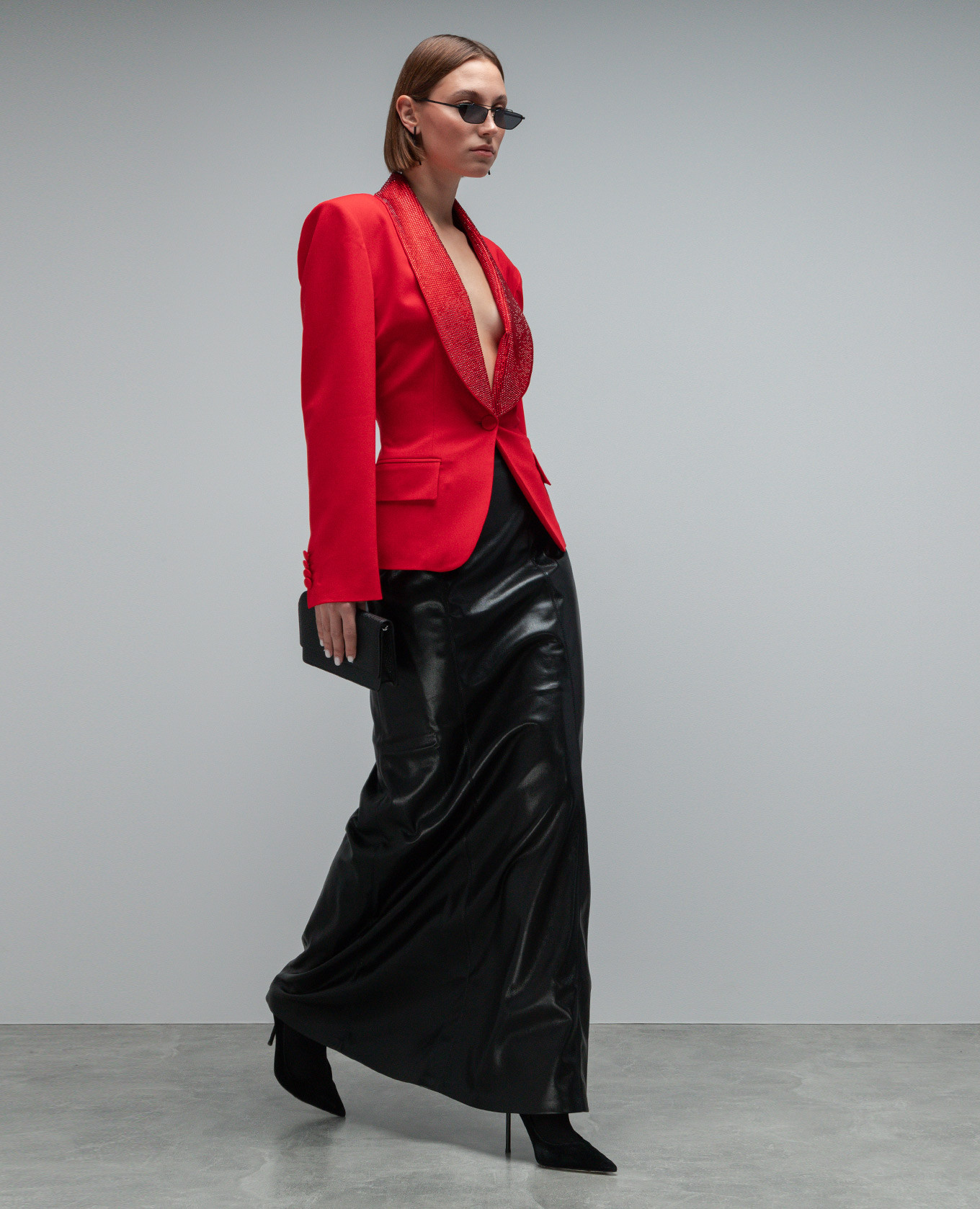 

Red jacket made of wool with crystals Giuseppe Di Morabito Milano