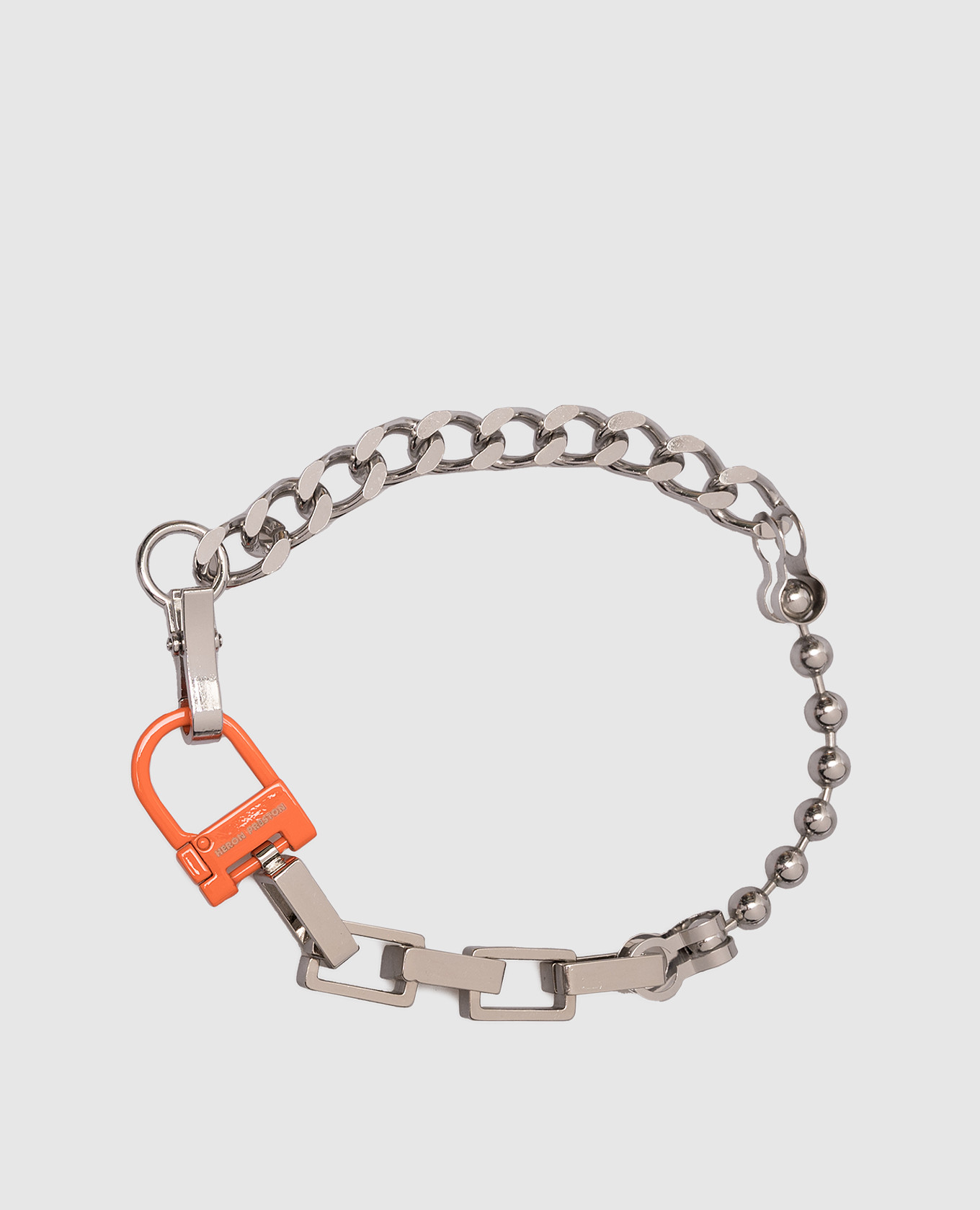 Heron prestonステンレススチール ウォレットチェーン シルバー Heron Preston - Silver chain with logo HMOB014C99BRA002 - shop
