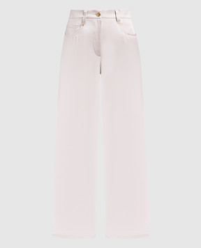 Brunello Cucinelli Beige pants with monil chain M0H38P8476