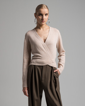 Victoria Beckham Beige cashmere cardigan for smell 1124KJU005105A