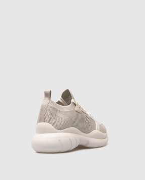 Stuart Weitzman Beige 5050 combo sneakers with logo SH301