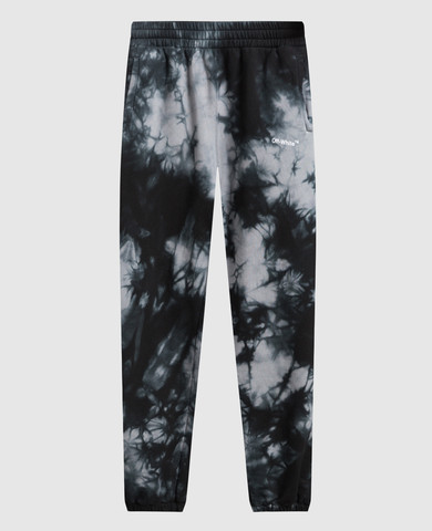 Off-White - Black tie-dye joggers with logo print OMCH029F22FLE009