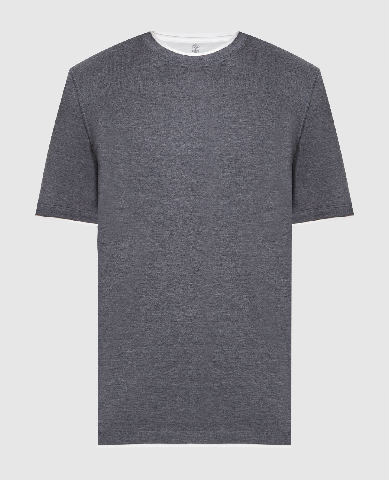 

Gray t-shirt with layering effect Brunello Cucinelli, Grey