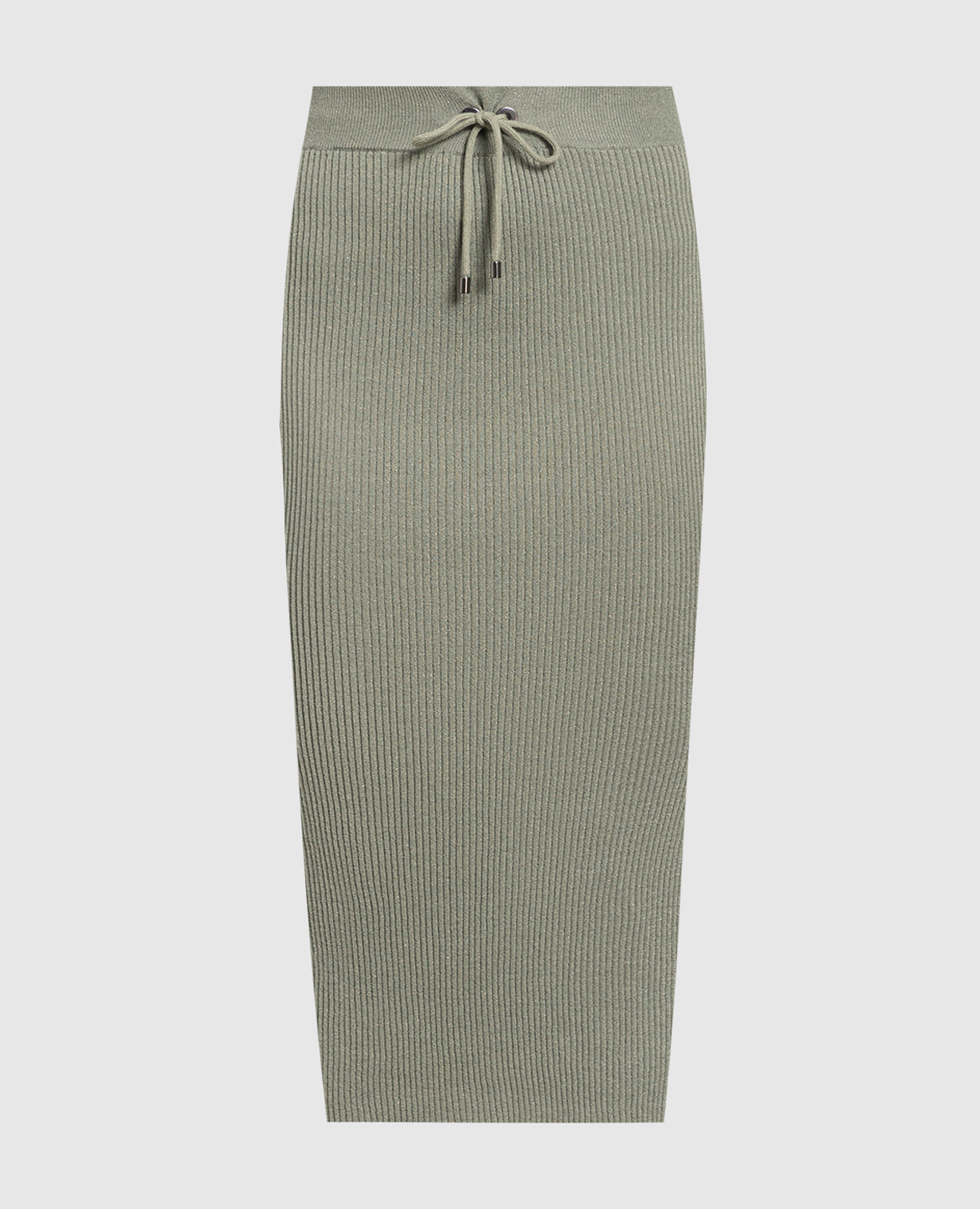 Brunello Cucinelli - Green striped skirt with lurex