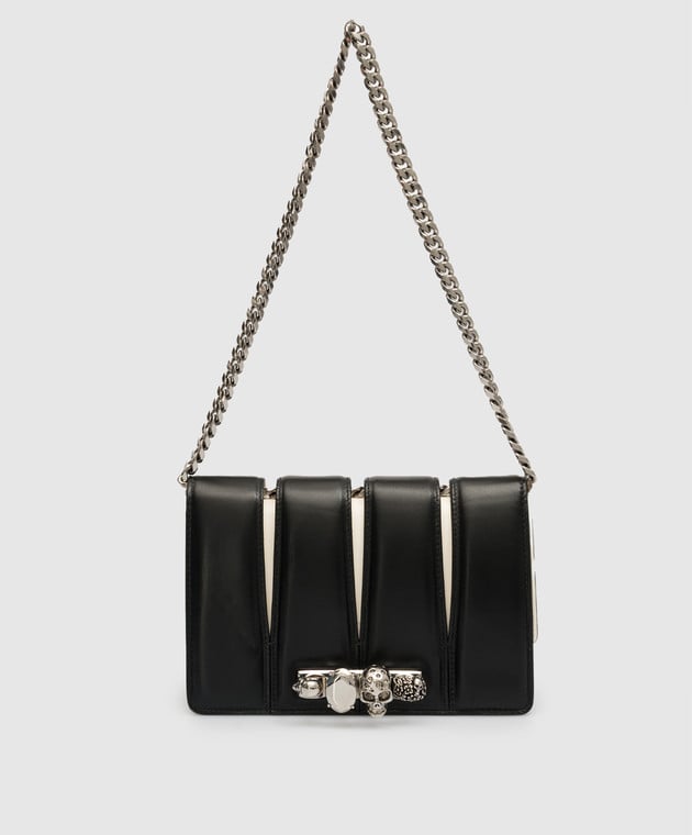 Alexander McQueen - The Slash black leather messenger bag with metal  knuckle 732794DYTCC - buy with Greece delivery at Symbol