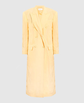 Max Mara Sportmax Lyon double-breasted yellow raincoat LYON
