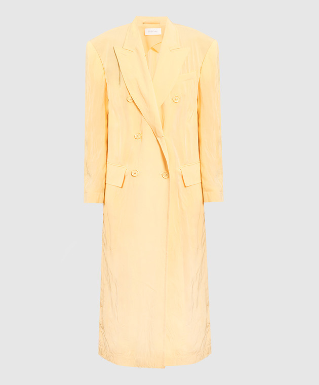 Max Mara Sportmax Lyon double-breasted yellow raincoat LYON