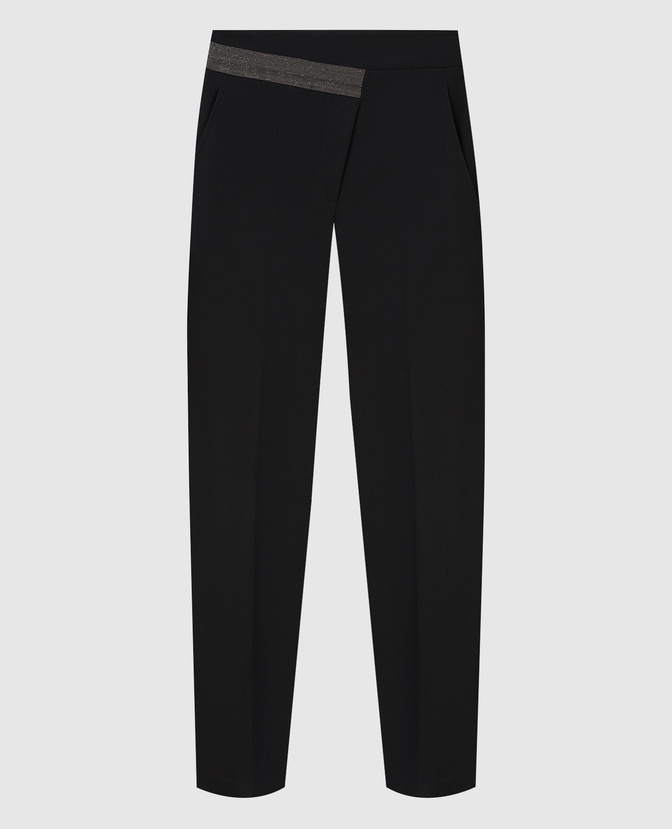 

Wool trousers with chains Brunello Cucinelli, Black
