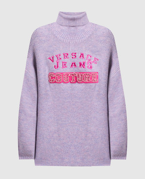 Versace Jeans Couture Purple t-shirt with logo 75HAFM08CM26N