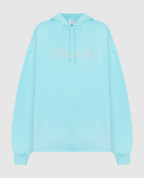 Vetements Blue logo hoodie UE64HD270M