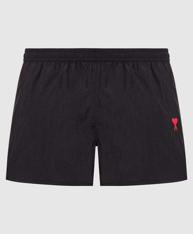 Ami Paris - Black logo swim shorts HBW001PA0004 - shop with
