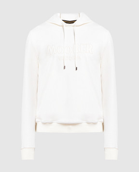 MooRER White wool jumper with logo embroidery MALCOMJT