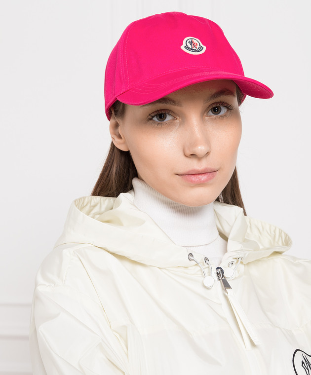 MONCLER ピンクキャップ Moncler - Pink cap with logo 3B00040V0006 - shop with Czech