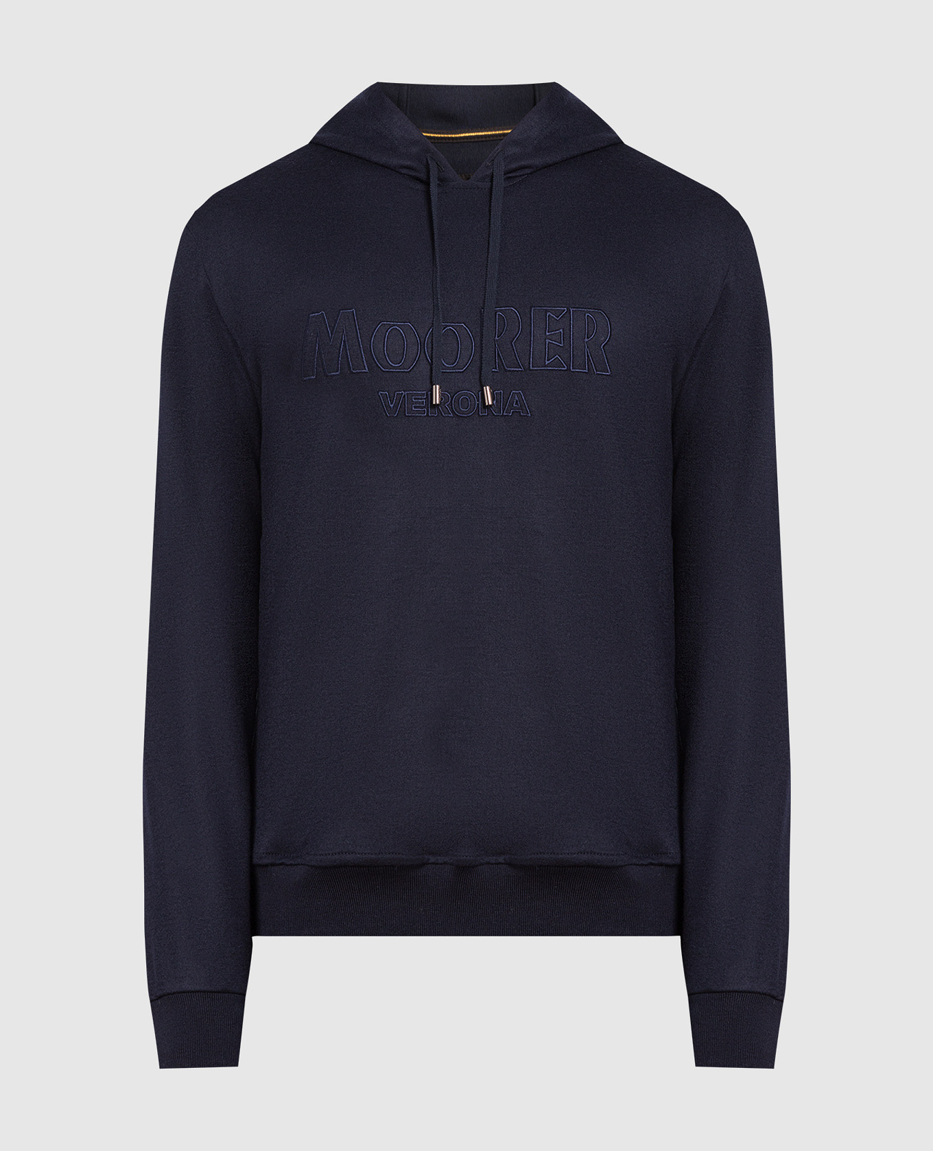 

Blue wool jumper with logo embroidery MooRER