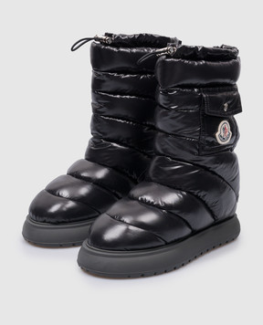 Moncler Gaia Logo Moonboots in Black 4H00070M2707