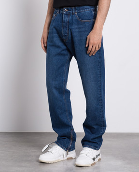 Off-White Blue jeans with a distressed effect OMYA177F23DEN002