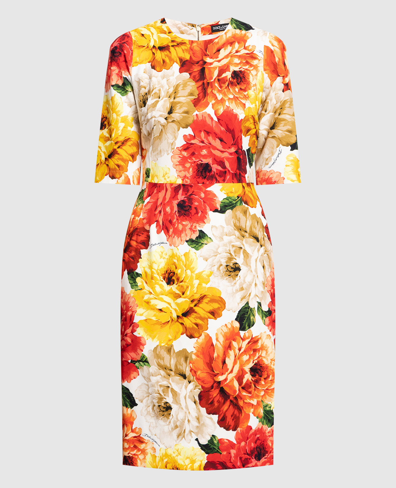 

Peony print dress Dolce&Gabbana, White