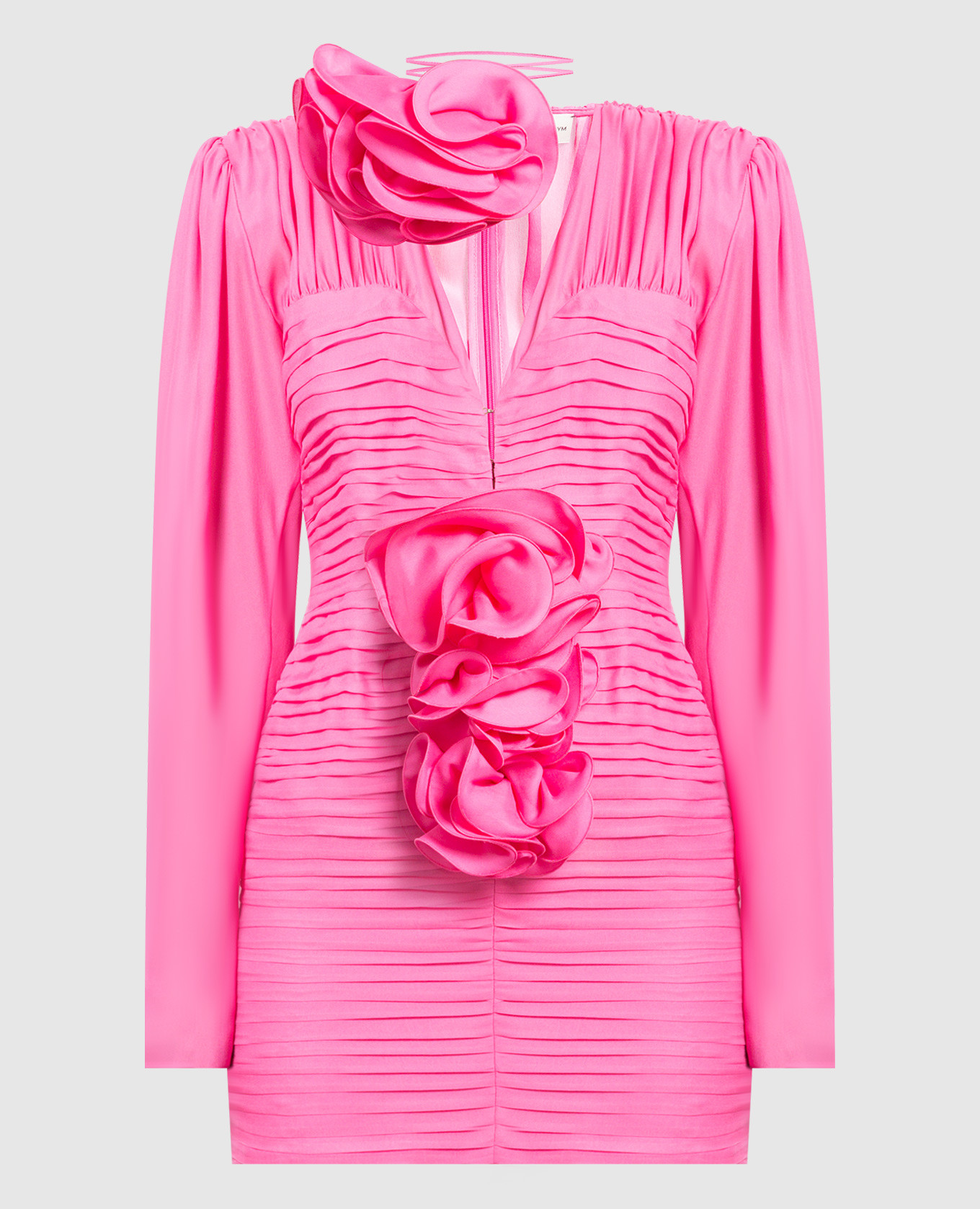 

Pink silk mini dress with floral appliqué Magda Butrym