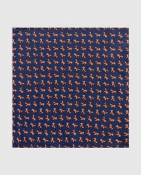 Stefano Ricci Children's blue silk set of patterned tie and shawl YDHNG500
