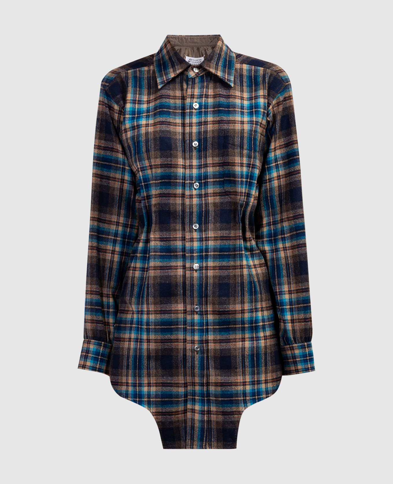 Checked wool body shirt maison margiela