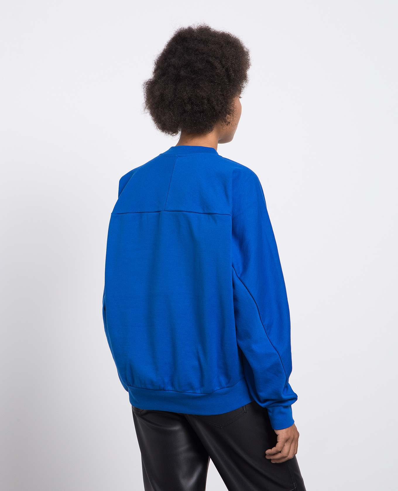 Blue sweatshirt with logo print Alexander McQueen 4
