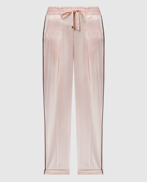 Kiton Pink pants with contrasting edging D52122K04S46