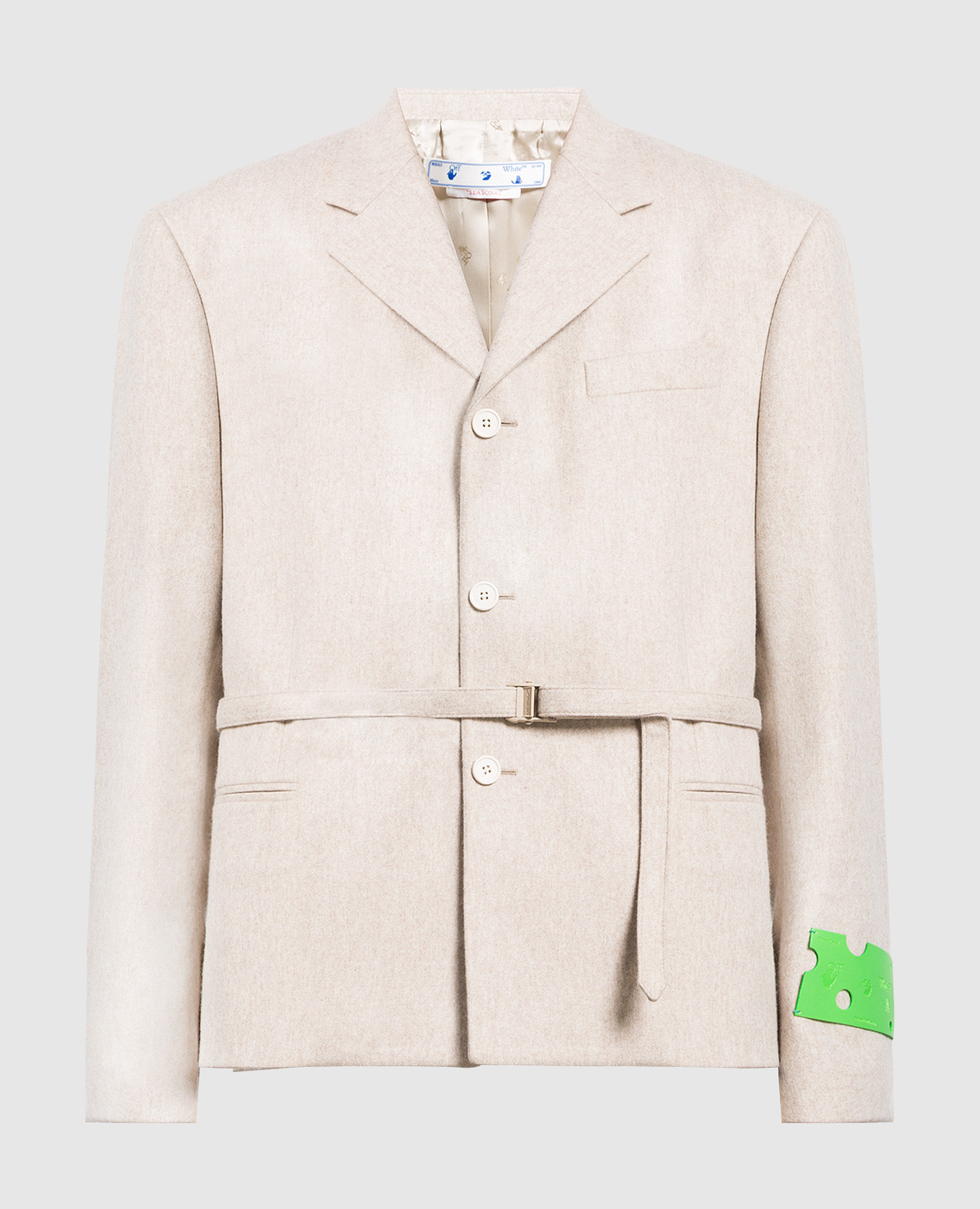 

Beige wool blazer Off-White