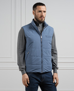 Enrico Mandelli Blue quilted vest S8T5765323
