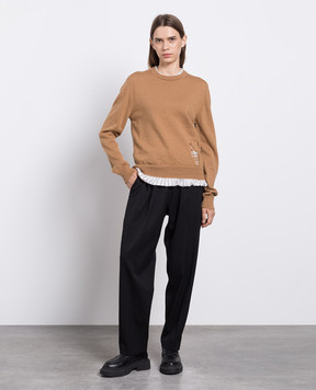 Maison Margiela Brown woolen jumper SI1HA0005S17784