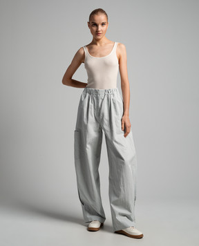 CO Beige cashmere ribbed top 8202BCM