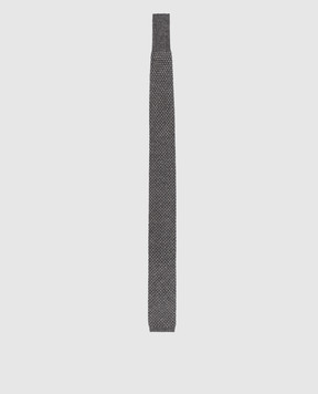 Brunello Cucinelli Gray jacquard cashmere tie MM8810018