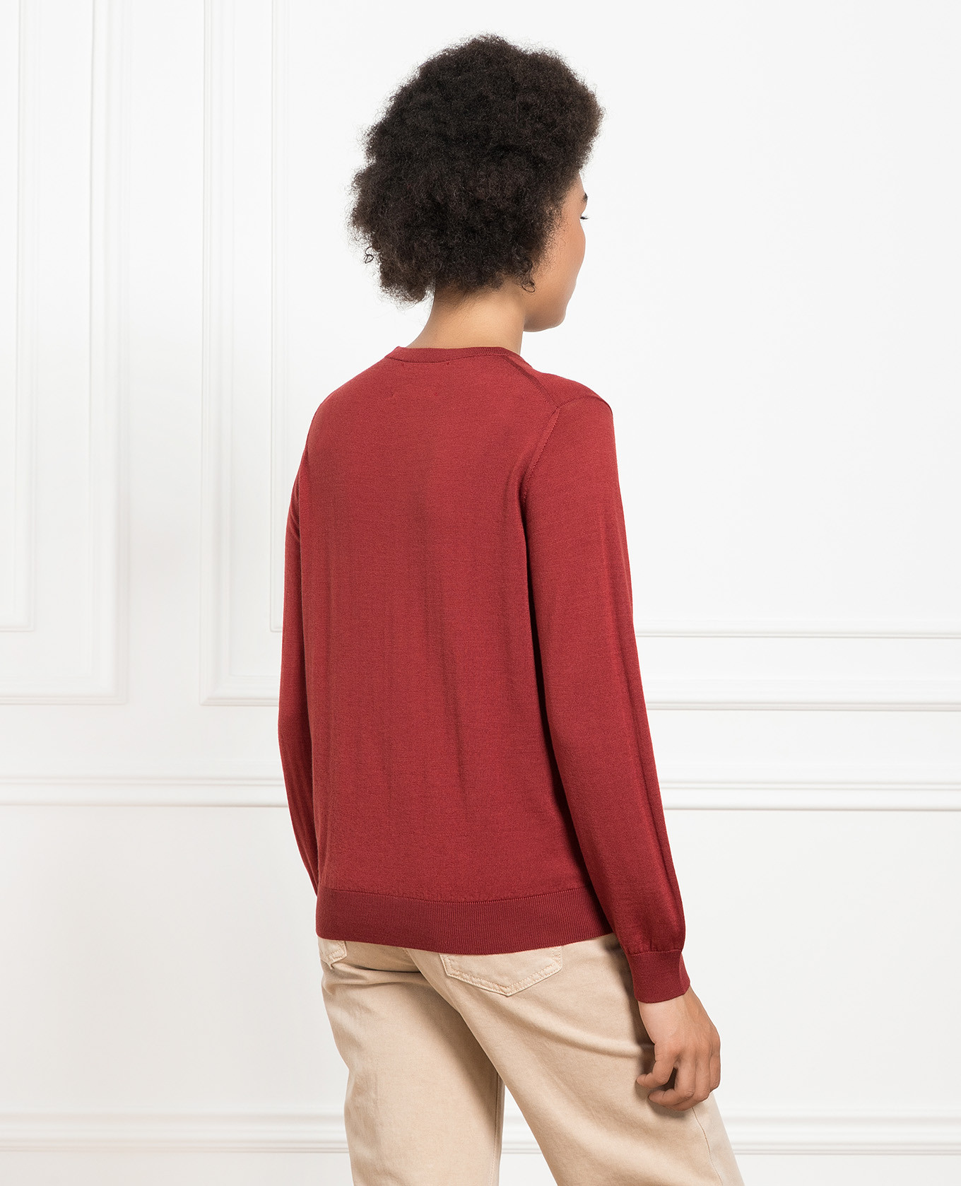 

Red wool, silk and cashmere jumper Babe Pay Pls