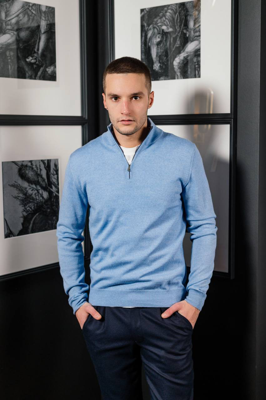 Blue woolen jumper Cashmere&Whiskey 6