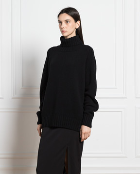 Simonetta Ravizza Katrine black wool and cashmere sweater KATRINE