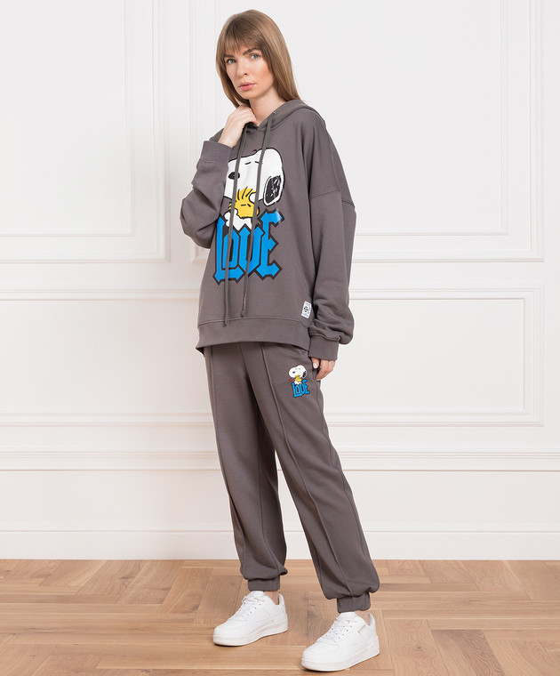Philosophy di Lorenzo Serafini - Gray Peanuts Print Joggers